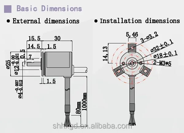 Rotary encoder S25C-L Series infrared position sensor