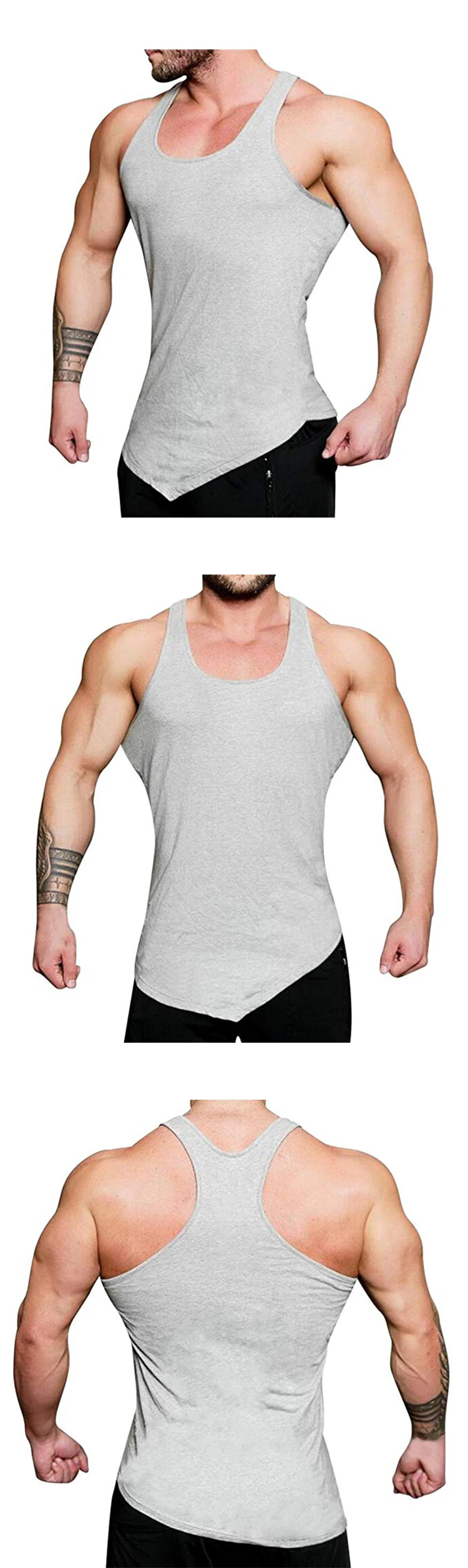 Bodybuilding Men Singlet Gym Fitness Muscle Blank Tank Top Sleeveless