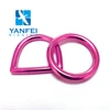 Factory customized colorful bag accessories candy pink yellow blue D RING zinc plated alloy steel O RING
