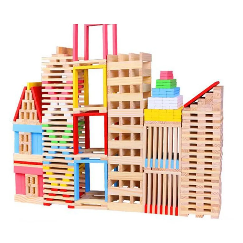 kids wooden building set