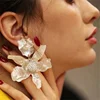 Kaimei Fashion Big Resin Flower Dangle Drop Statement Earrings Bohemia Jewelry Accessories Vintage Ethnic Acetate Earrings
