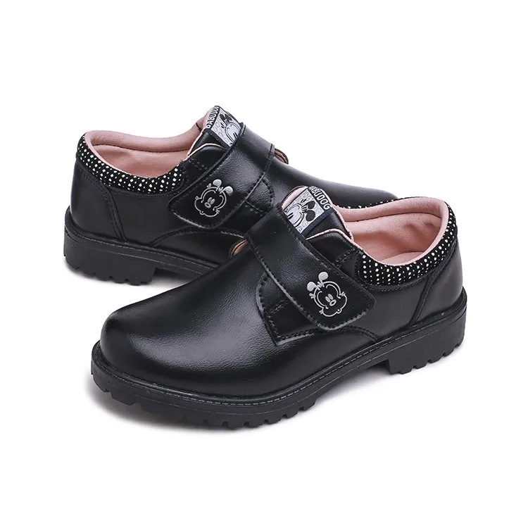Girls Student Student Patent Leather Shiny Dress Shoes Children Split Leather Ma