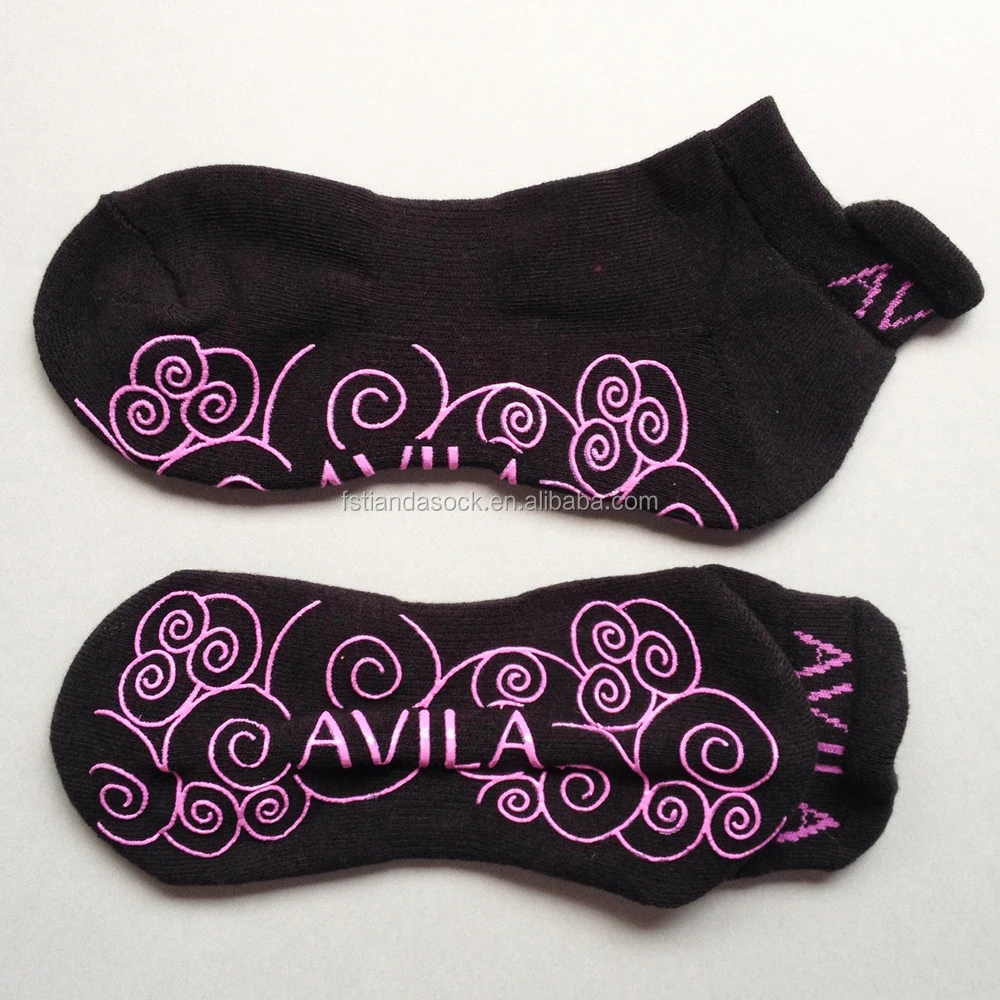 Custom Design Print Grip Sock Sticky Bottom Gripper Sock Non Slip Rubber Bottom Sock Buy