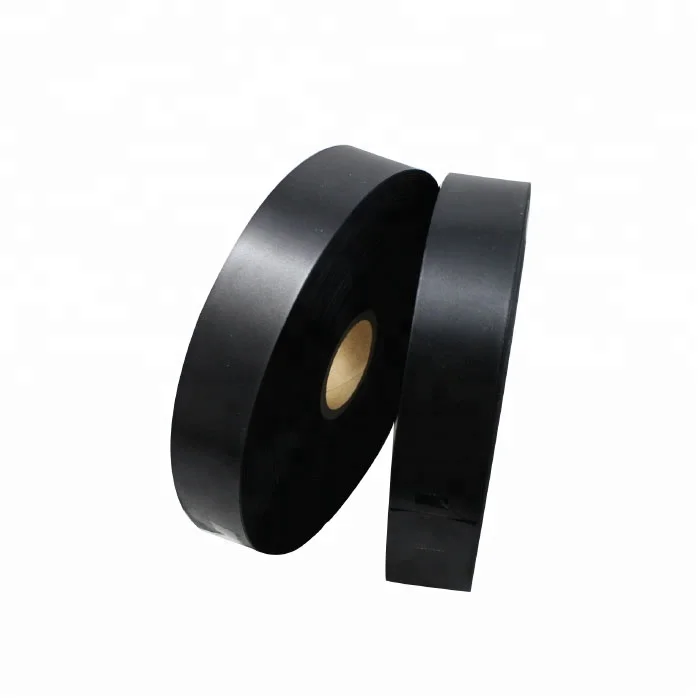 Clothing care instruction label fabric polyester black polyester adhesive satin ribbon
