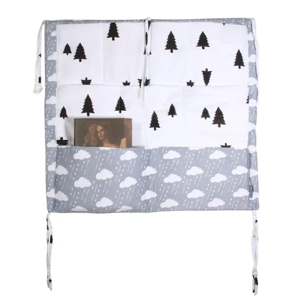 Crib Baby Bed Bumper Hanging Storage Bag Multi-functional Baby Cot Pocket LH 