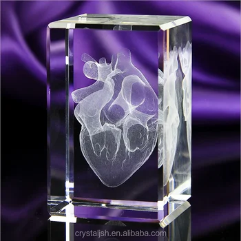 Custom Personalized 3d Laser Engraving Crystal Glass Cube Paperweight ...