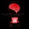 Bulb Designed Lamp Intelligence Knowledge Brain Light LED Night Light Table Lamp Brainy Bulb 3D Optical illusion Lamp