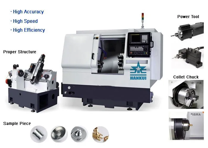 Gang Type Tool Holder Linear Guide Way Slant Bed Cnc Lathe Machine Body Frame Ck36l Buy Gang