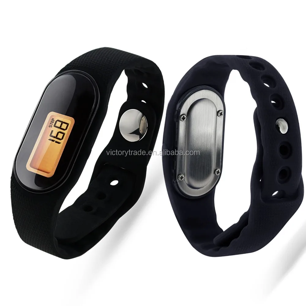Wholesale silicone wristband pedometer sport watch with accelerometer