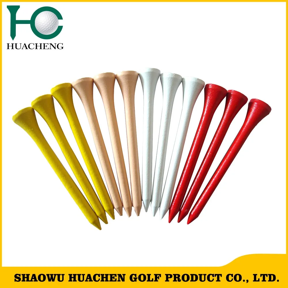 Plain Solid Colorful Wooden/bamboo Golf Tee For Bulk Wholesales Buy