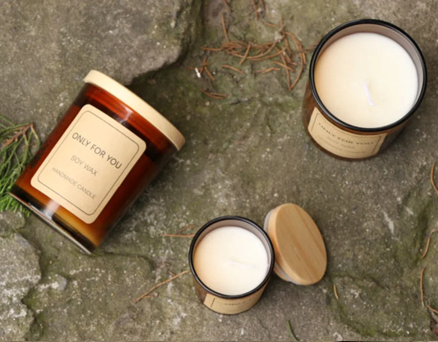 Wholesale Amber Glass Candle Jar Candle With Lid Buy Amber Jar Candle