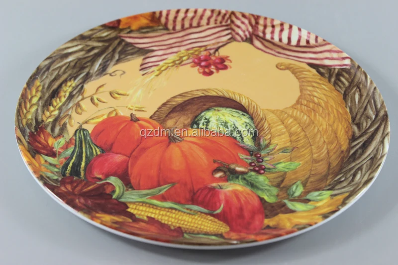 Pumpkin printing Melamine Dinner Plate Harvest festival