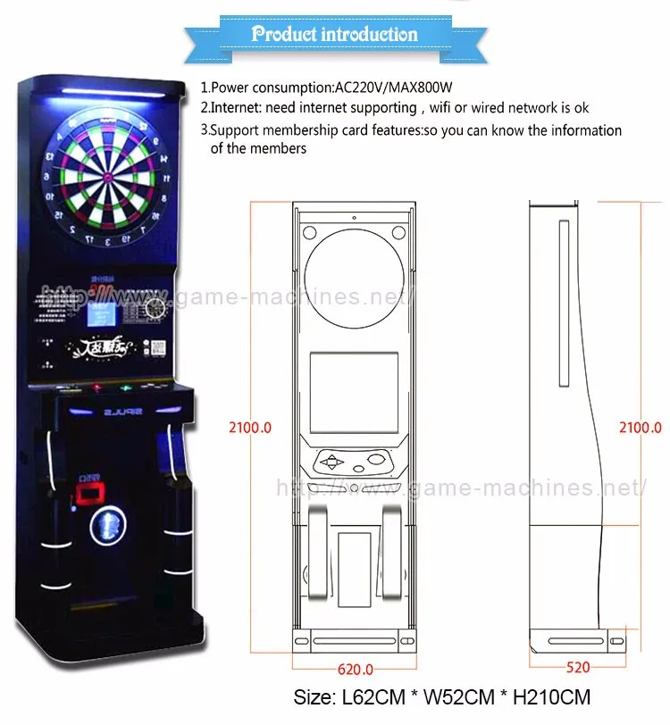 Qingfeng 2016 canton fair 20% discount dart redemption games phoenix dart machine