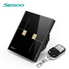 240v Smart 2 Channel Wireless Relay Long Range rf Remote Control Capacitive Touch Light Wall Switch