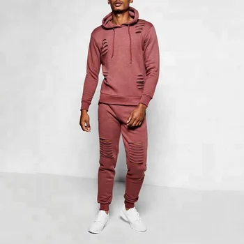 distressed jogging suit