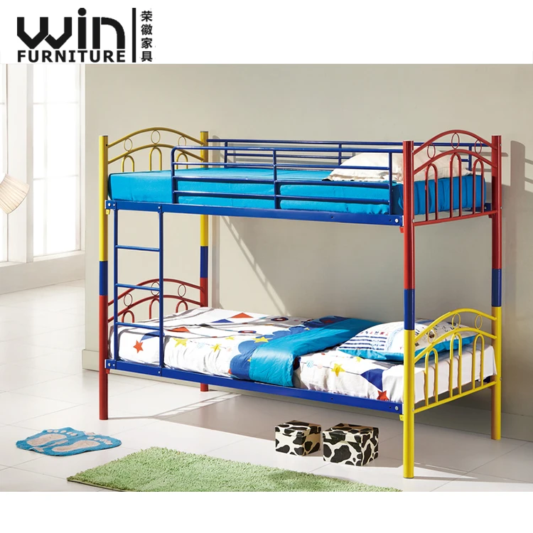 High Quality Kid Metal Bed For Student Hostel Heavy Duty Iron Bunk Bed