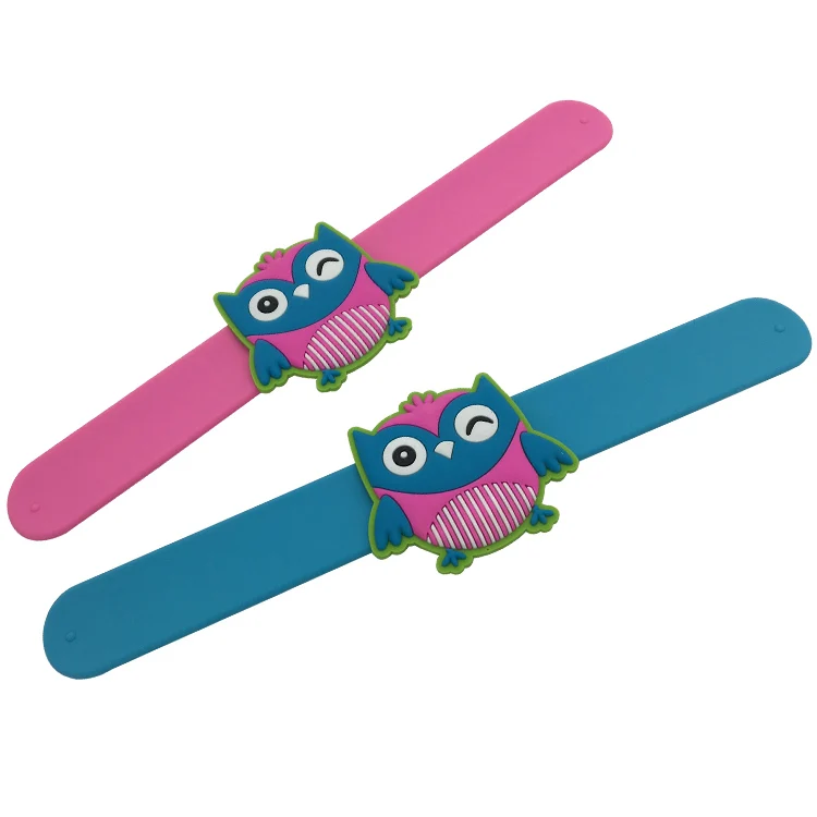 Customized Silicone Slap Wristband Rubber Slap Bracelets With Bee Shape