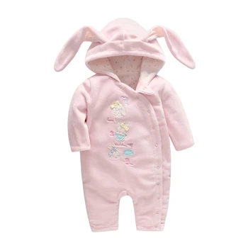 Quality Wholesale Bonds Newborn Baby Girl Clothes Winter Autumn Wear Bunny Pretty Romper Jumpsuit