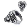 Cheap wholesale men stainless steel ring stainless steel skull casting men's finger ring