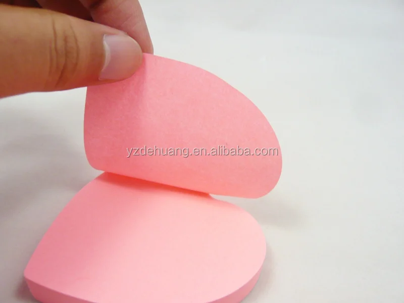 wholesale china supplier pink heart shaped custom sticky notes