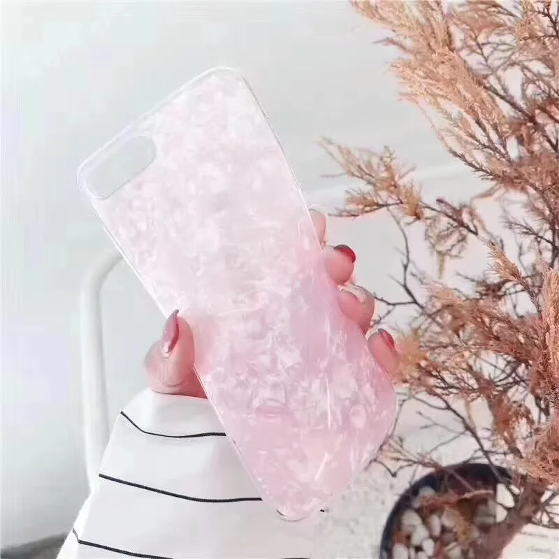 Bright Shell Paper TPU Mobile Phone Case for iPhone X