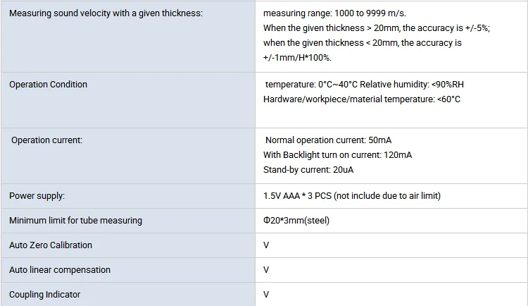 Digital Ultrasonic Thickness Gauge / Sound Velocity Meter / Metal Depth tester