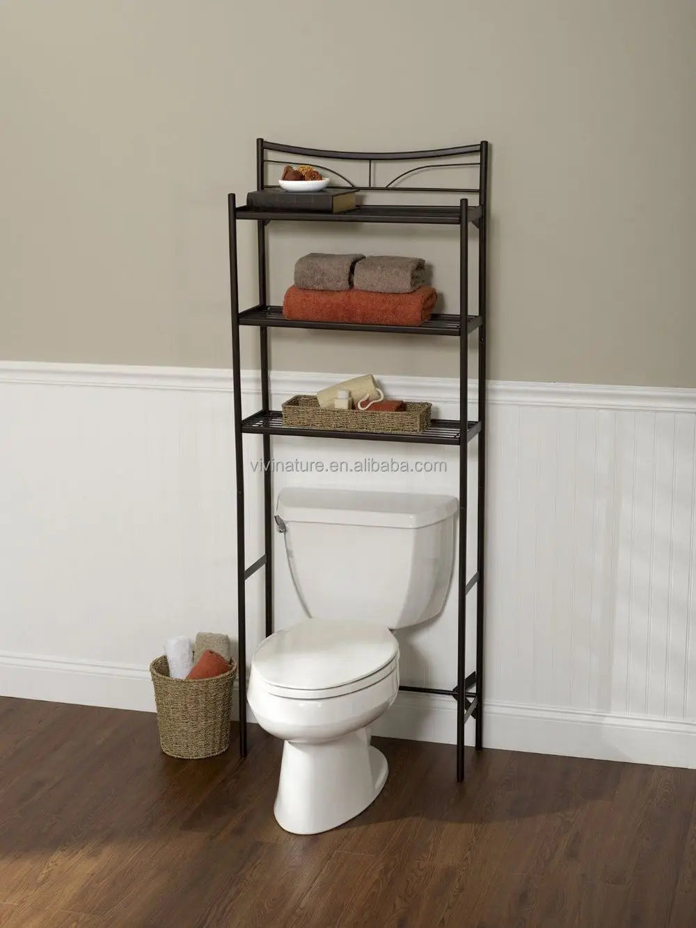 Metal Bathroom Space Saver Shelves Over Toilet Wire Shelf Storage