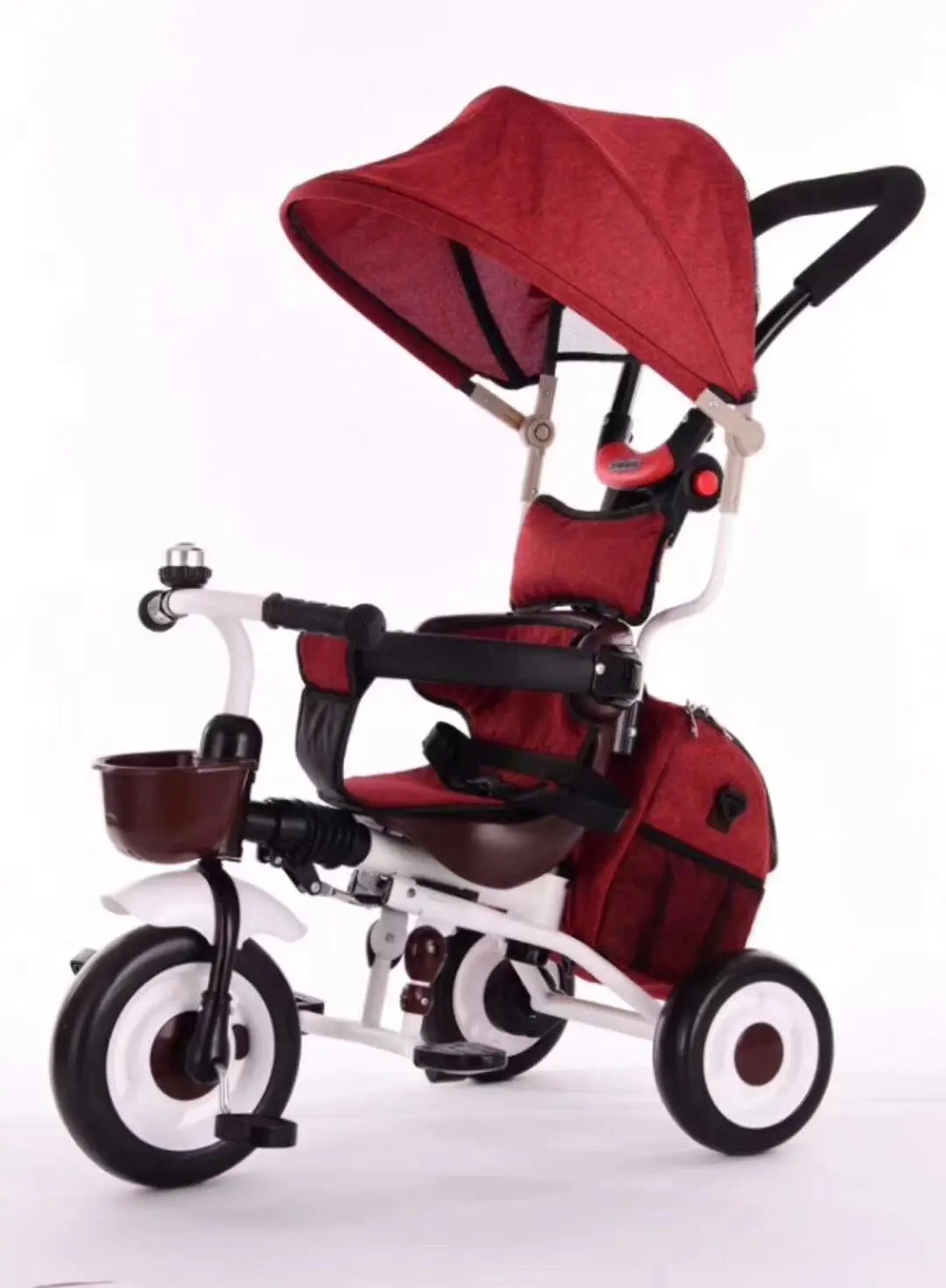 4 In 1 Function The Best Baby Tricycle / Rubber Tire Kids Tricycle For