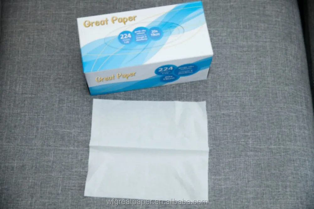 Custom Printed Tissue Box 21*19cm 2ply 13.5gsm Box Facial Tissue Fine Tissue Paper For Office