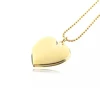 Customized Stainless Steel Heart Shape Photo Locket Pendant Necklace