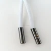 cylindrical metallic black aglets tips with custom logo for rope shoelace