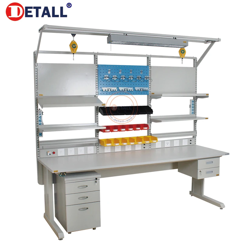 Detall Multi Functional L Shaped Esd Gray Color Workbench Buy