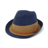 fashion paper braid foldable traveling natural straw fedora hat