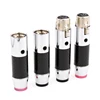 HiFi audio 4pcs Carbon Fiber Silver plated XLR Patch Balanced Male to Female plugs Connector