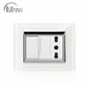 Low price and good quality 91mm*118mm 1 switch with 1 Italian socket