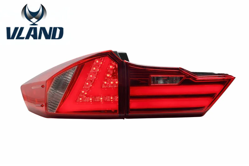 VLAND factory Car lamp for City Car Taillamp for City Tail light 2014 2015 2016 2017 2018 for City LED Taillight With Red Smoke