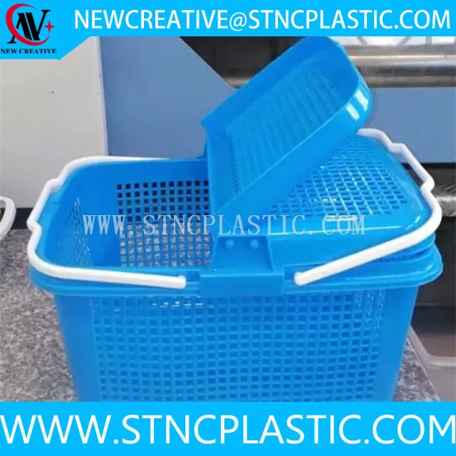 Rectangular Plastic Mesh Shopping Baskets With Two Side Lid Buy