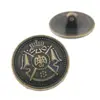 Factory Retro 23Mm Zinc Alloy Nickel-Free Metal Metal Cloth Button For Garment