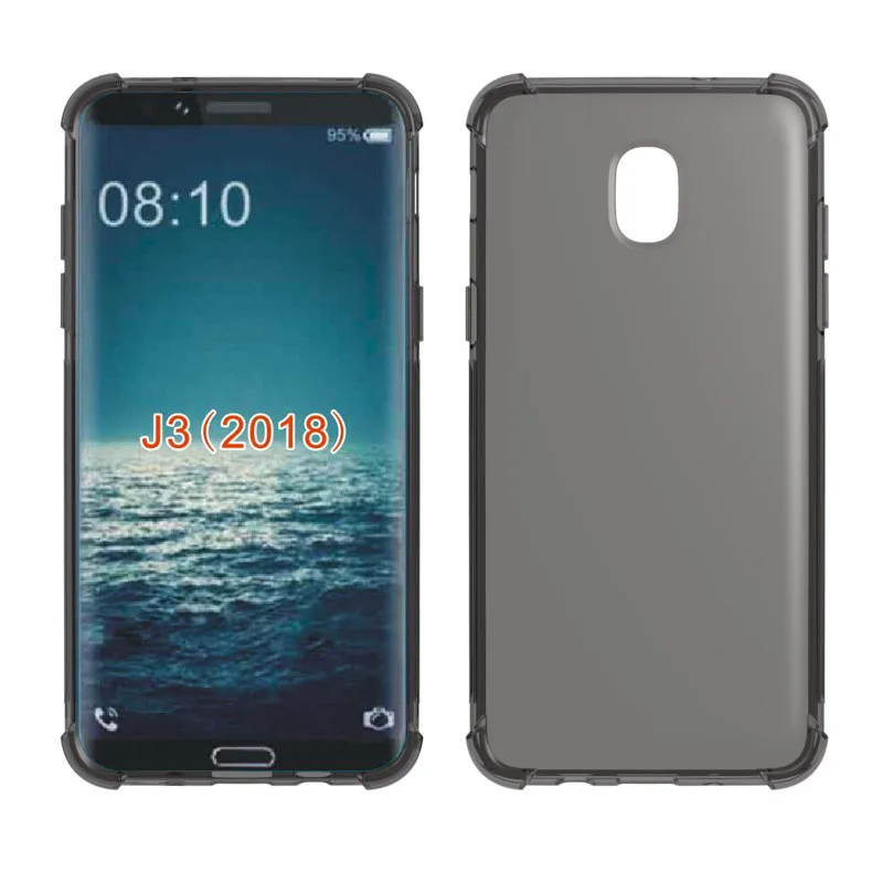 Transparent Shockproof soft Tpu cover case For Samsung Galaxy J3 2018