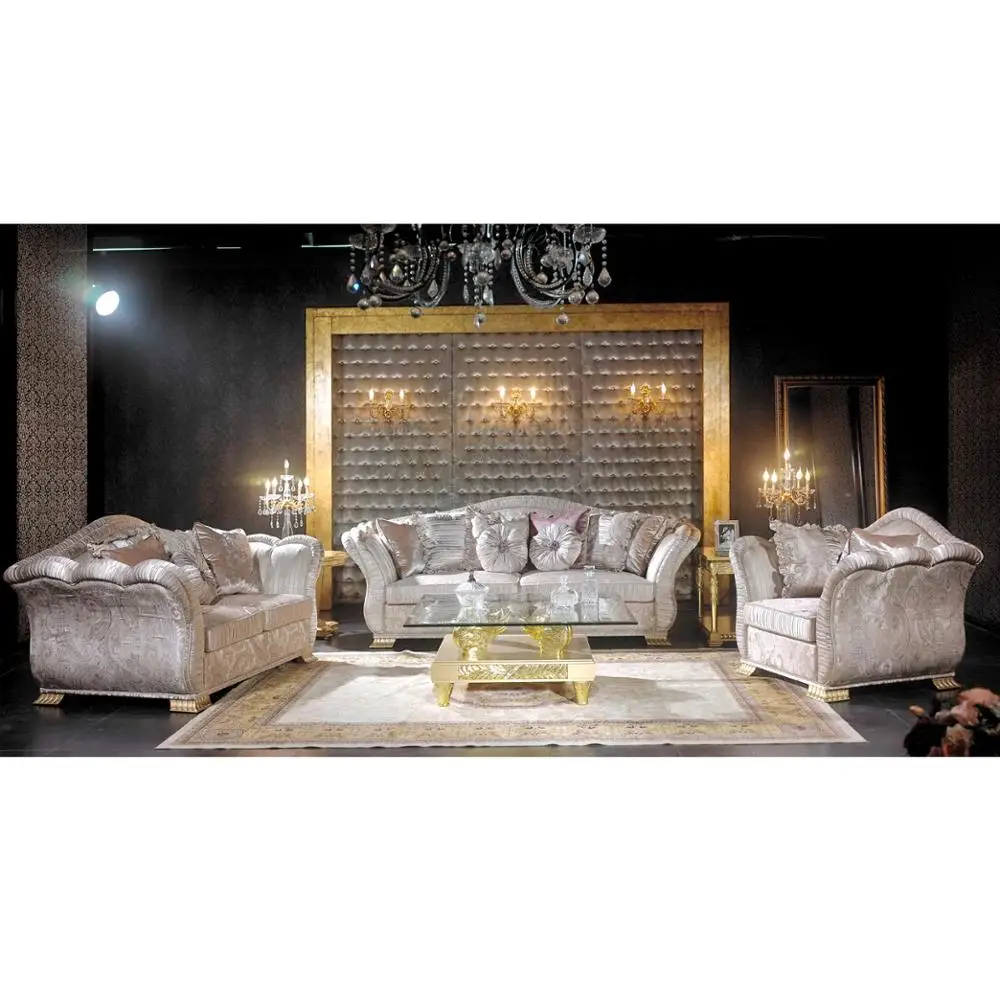 Yb52 Portofino Baroque Luxury Italian Style Living Room Sofa Sets Victorian