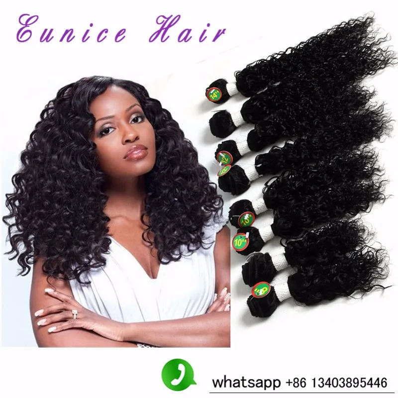 Malaysian Kinky Curly Virgin Hair 8pieces Lot Black Malaysian Afro