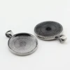 Top quality 25mm flower sterling silver cabochon setting