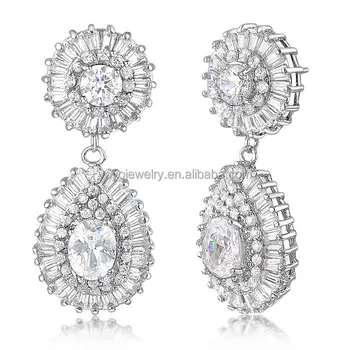 Wedding Gold Jewelry Indian Long Hanging Tanishq Diamond Earrings Wedding Gold Jewelry Indian Long Hanging Tanishq Diamond Earrings