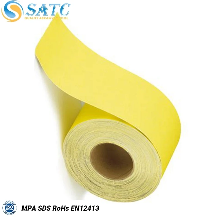 Yellow Sanding Paper Roll For Wood Metal And Furniture Buy 115 Mm*50 M Polishing Sanding Roll