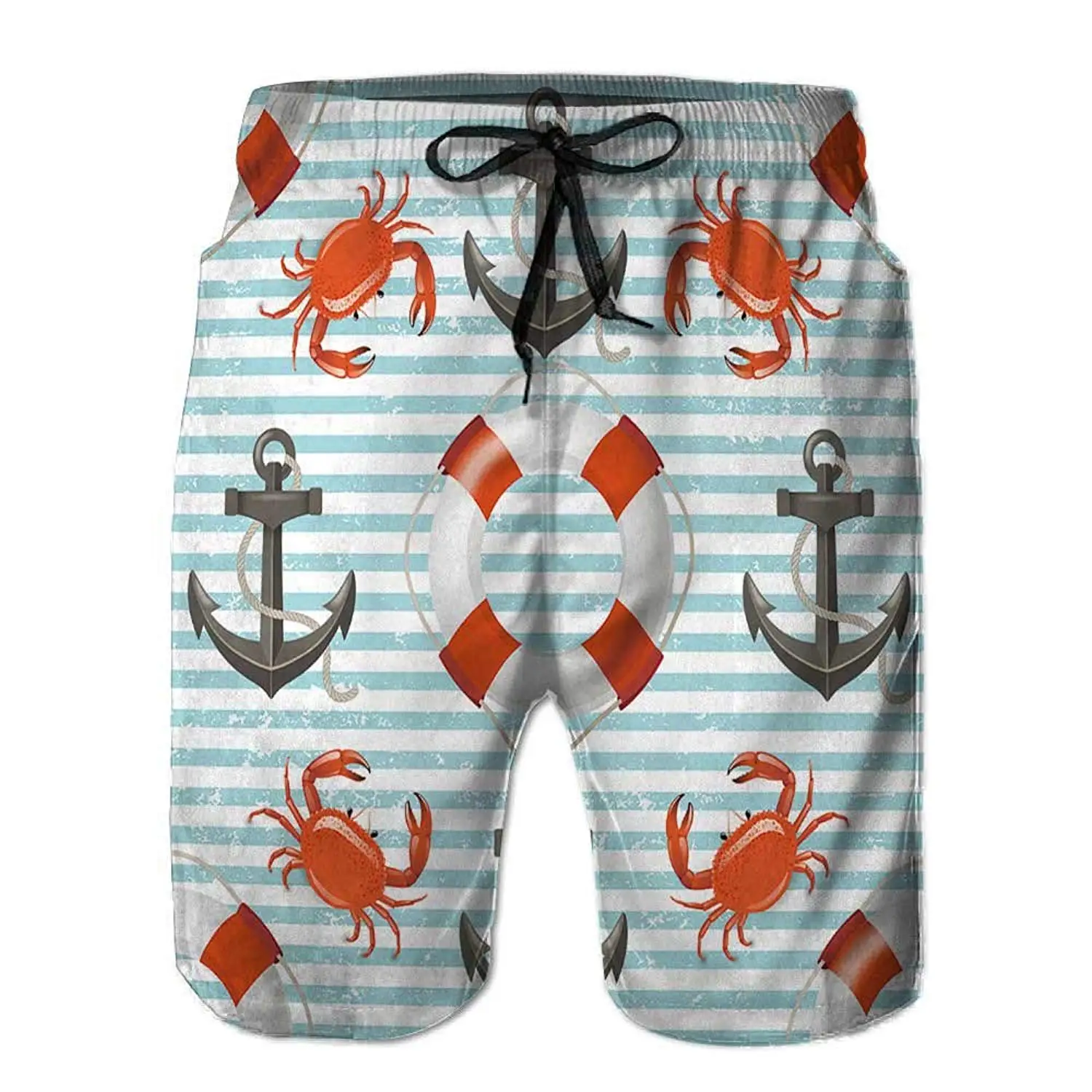 YOIGNG Boardshorts Funny Shark Mens Quick Dry Swim Trunks Beach Shorts