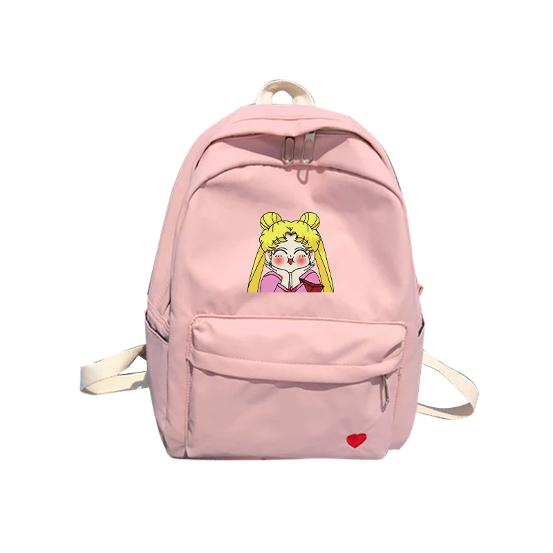 pink college backpack