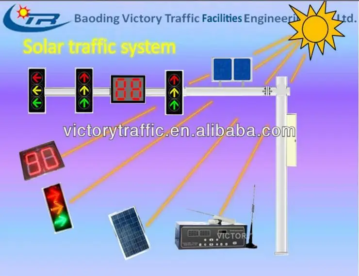 Solar traffic light control system