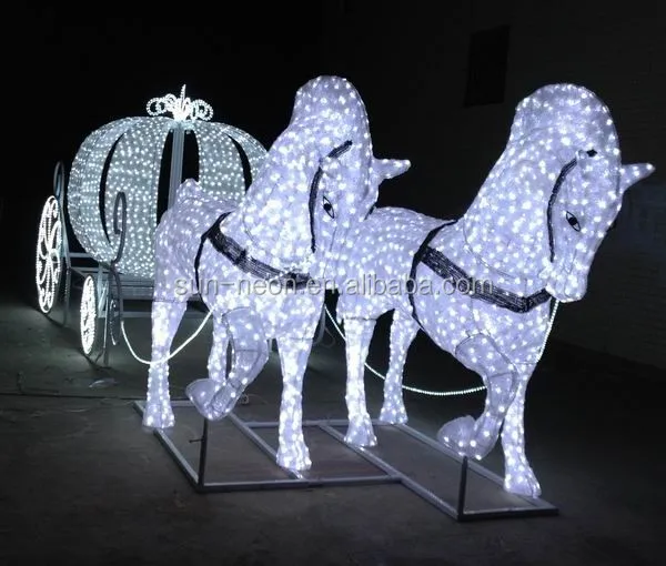 Large Outdoor Lights Horse Led Acrylic Outdoor Christmas Decorations ...