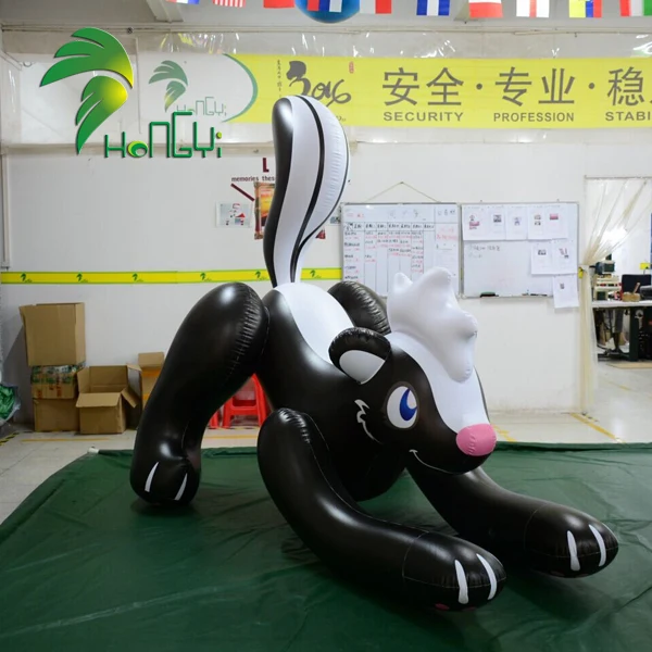 Durable Pvc04mm Black Inflatable Mephitine Wolf Cartoon Toys For Riding On View Inflatable 5931