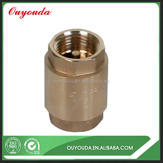 quality spring loaded vertical copper brass check valve for